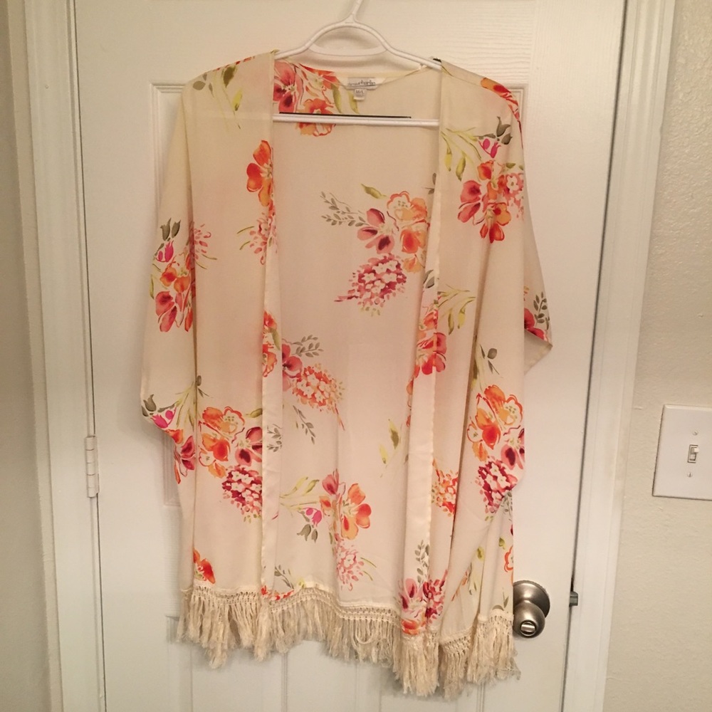 Floral print cardigan